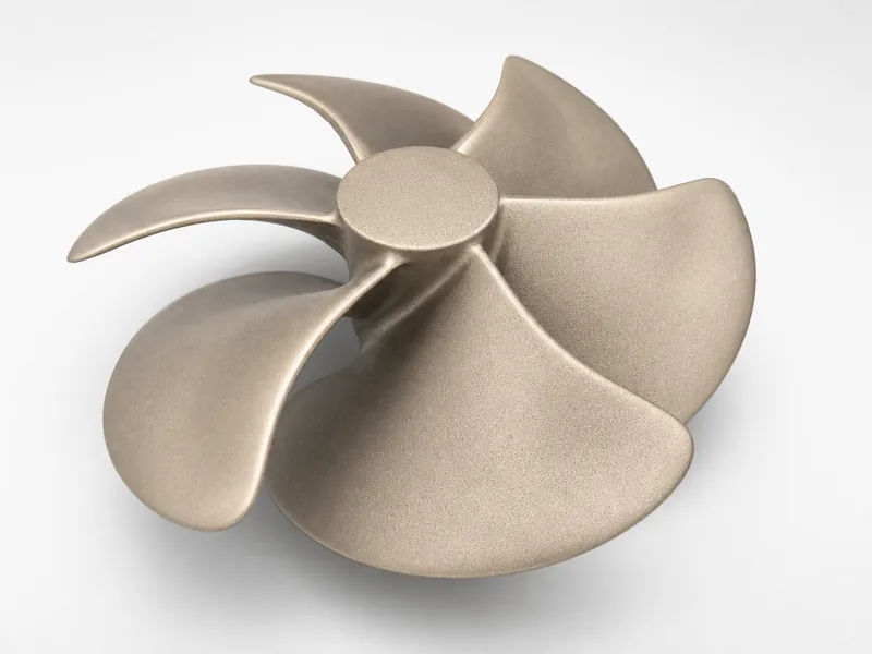 Open impeller with visible blade arrangement