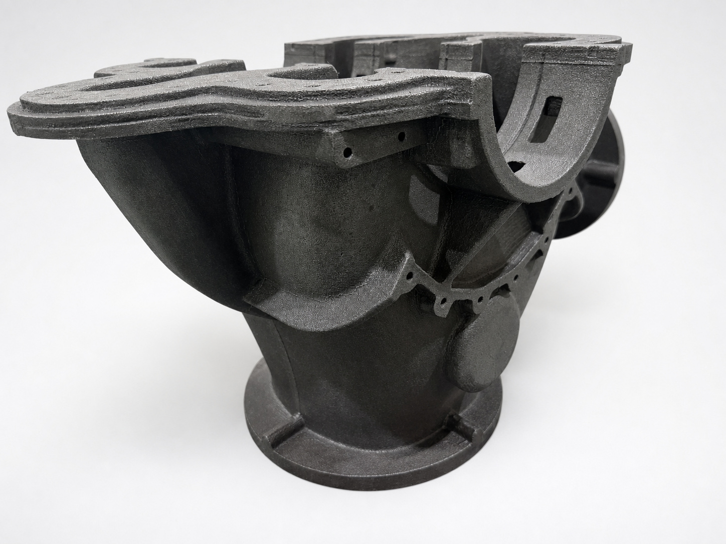Complete external view of the finished cast iron pump casing housing