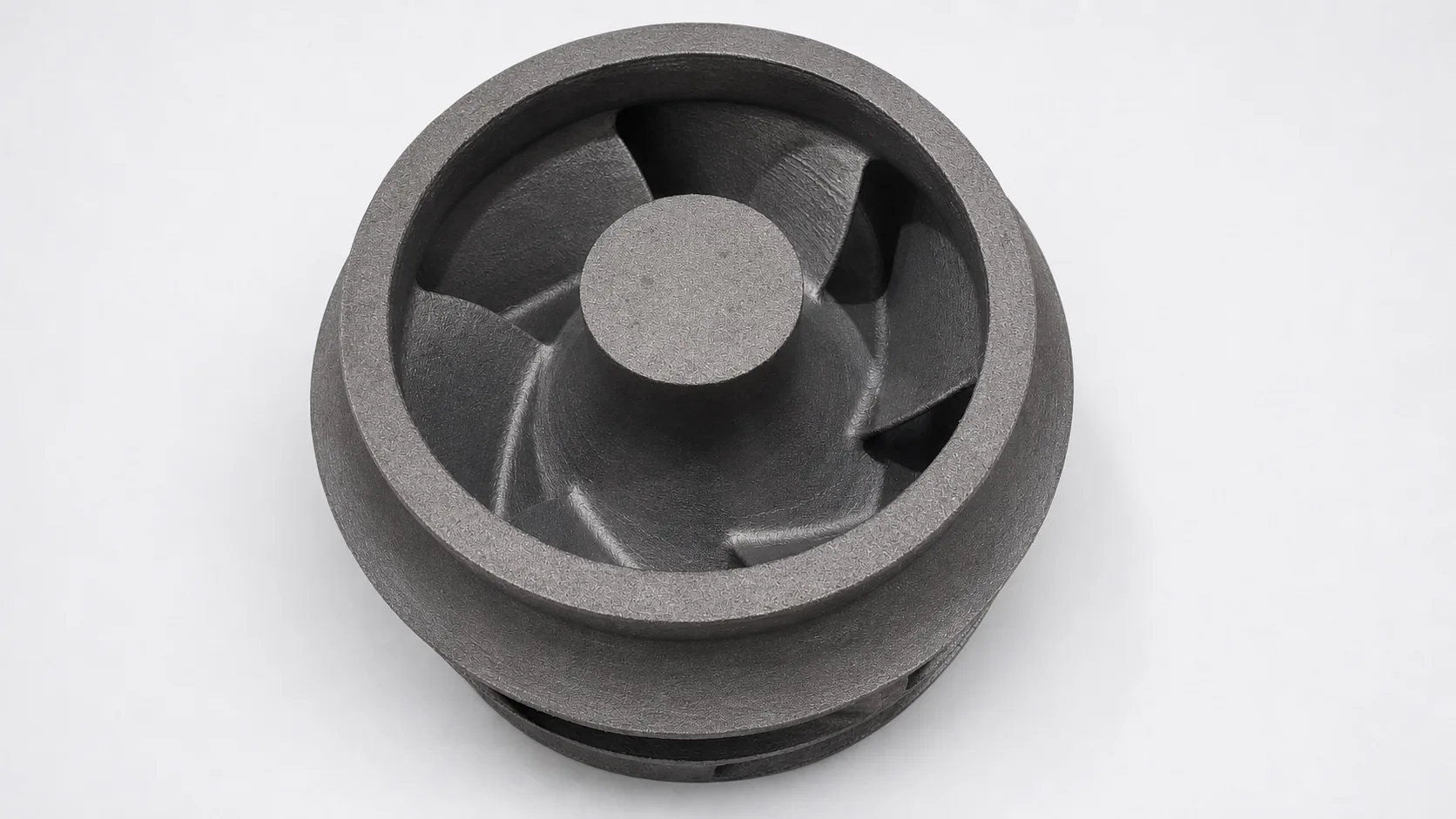 As-cast FC300 gray cast iron impeller produced with 3D-printed sand molds