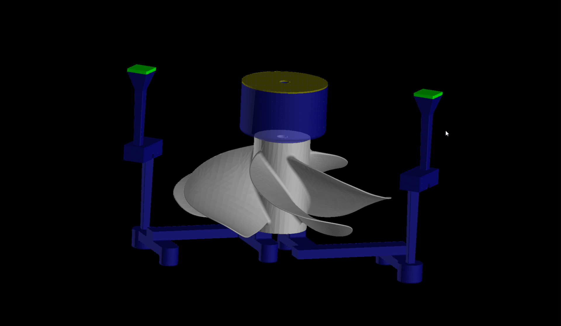 Casting simulation result showing solidification behaviour of a cast component