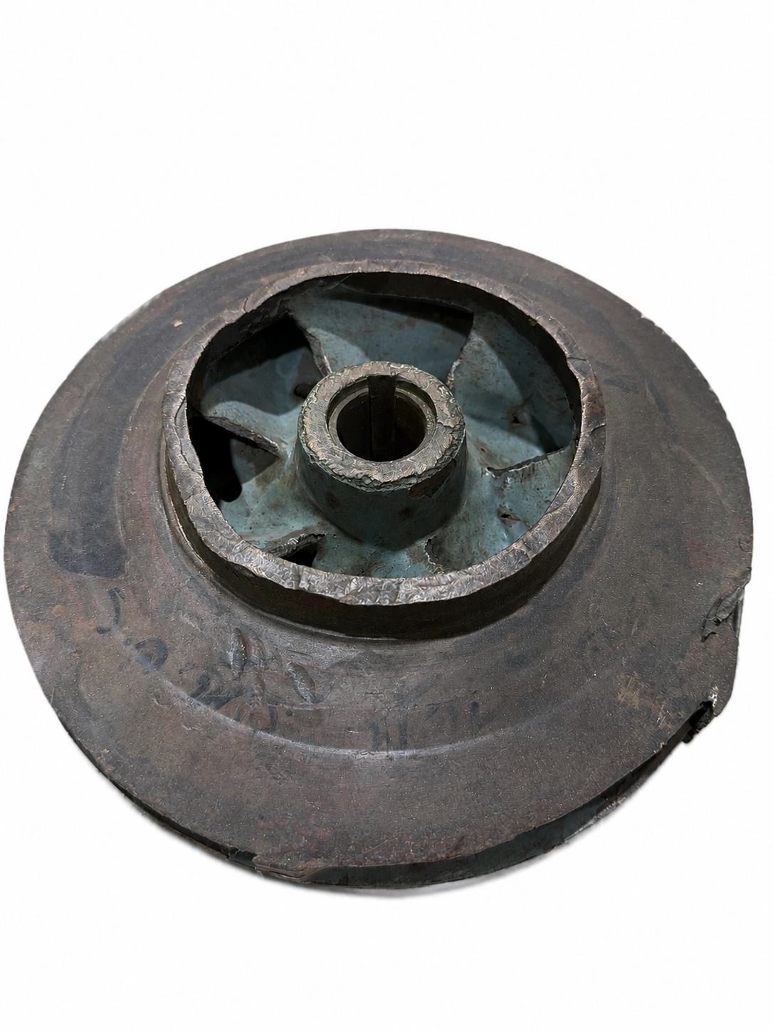 Worn impeller before repair