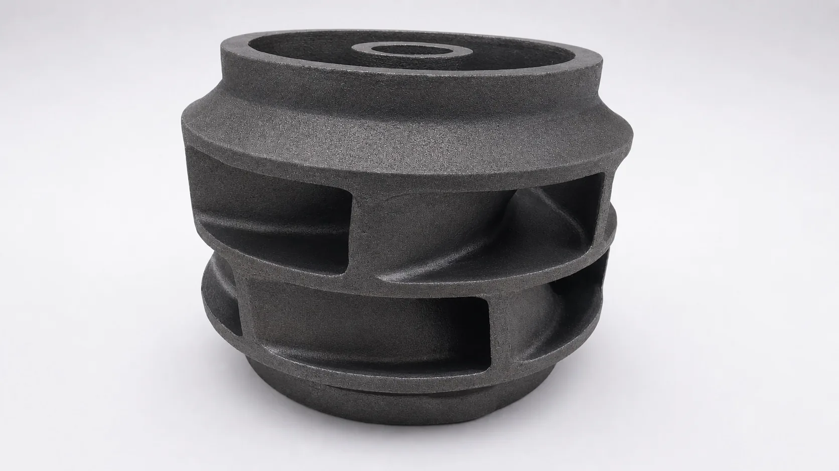 Side profile of the as-cast FC300 impeller casting