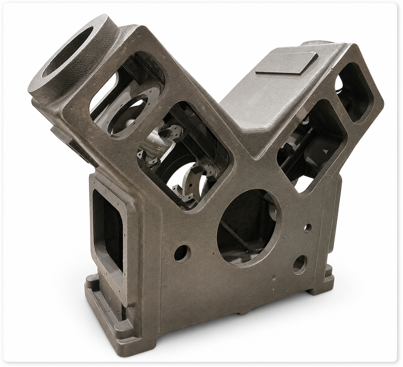 Reverse engineered industrial equipment housing casting