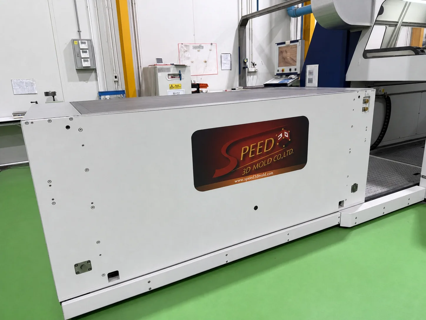 Build box of the sand printing system in the Speed3D Mold production area