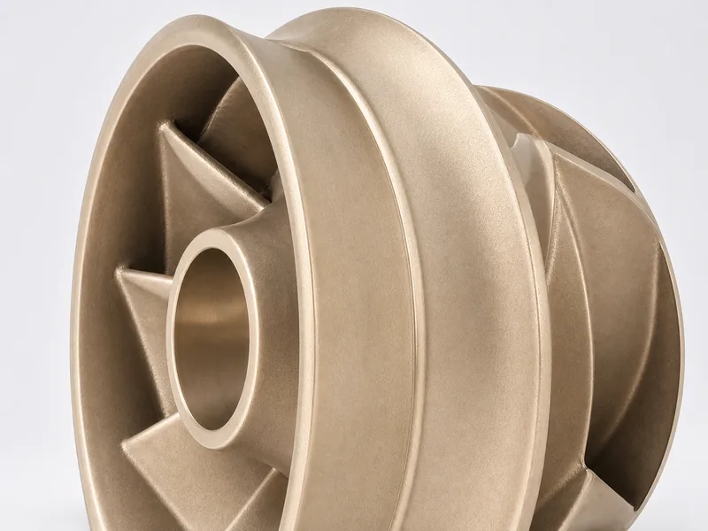 Side view of enclosed impeller flow passages