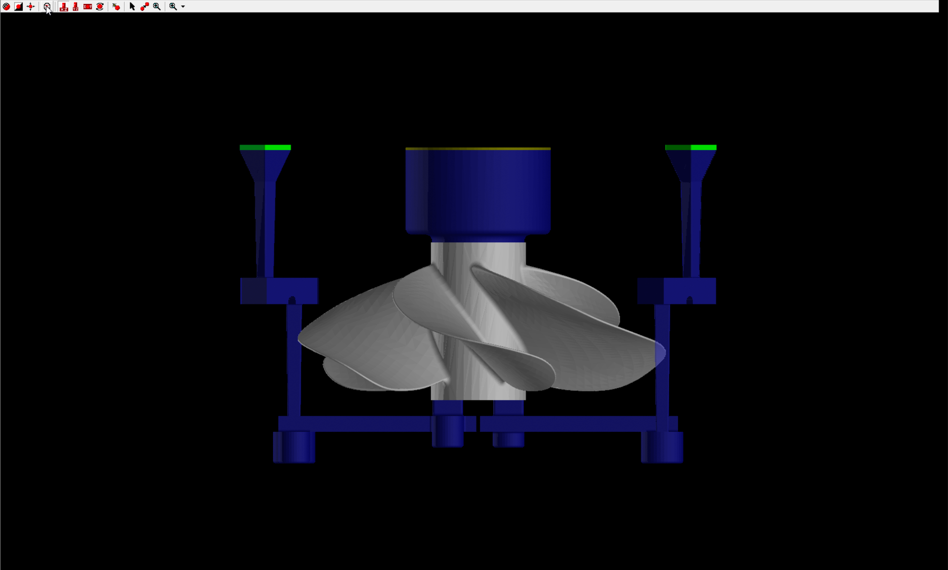 Casting simulation result showing mold filling behaviour of a cast component