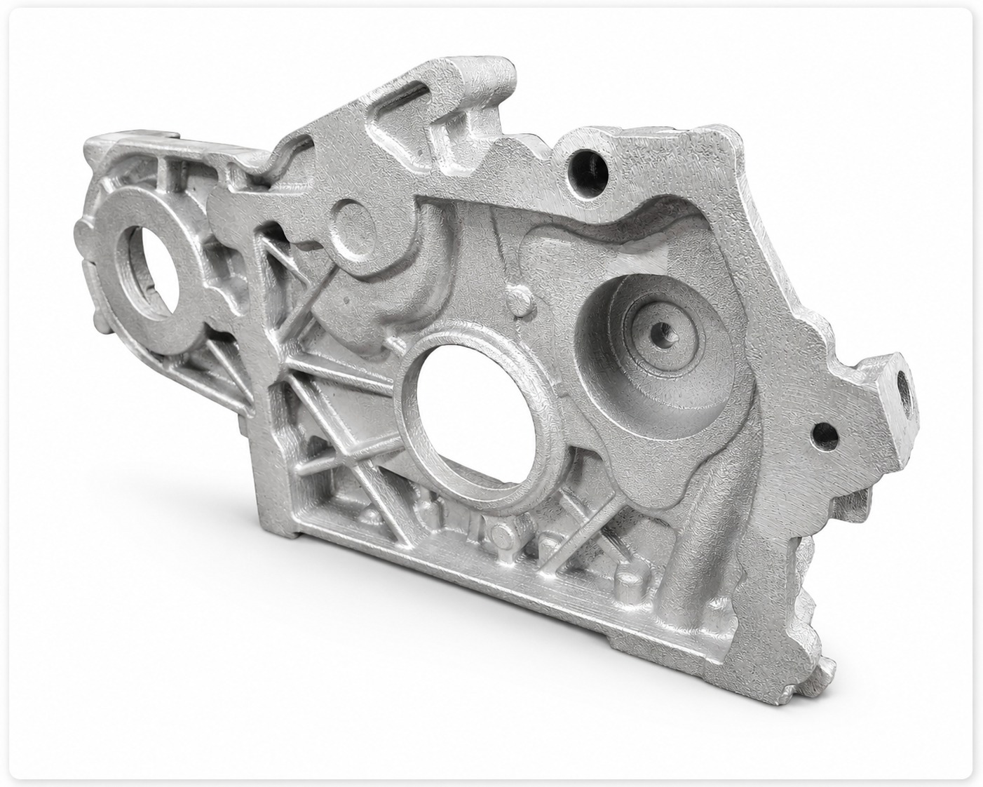Gearbox housing casting with structural ribs
