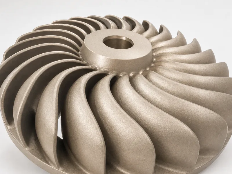 Open impeller blade arrangement