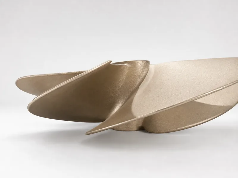 Side view showing open impeller blade height