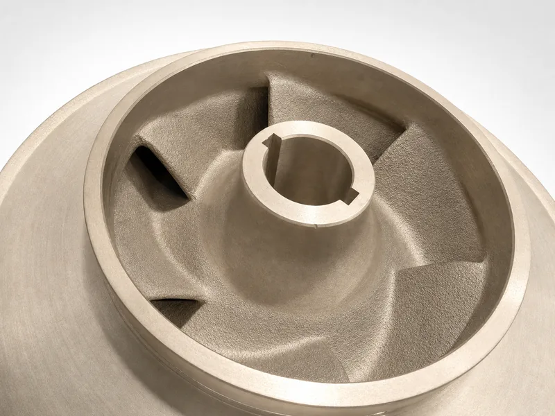 Rear view of closed impeller