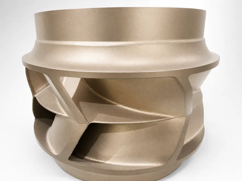 Top view of closed impeller